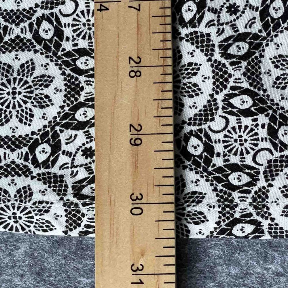 Women's American Rag Cie Mini Skater Tank Dress Black White Floral Print Size L - Picture 6 of 6